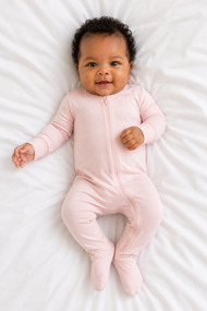 Bamboo Double-Zipper Footie Sleeper in Nightcap Navy