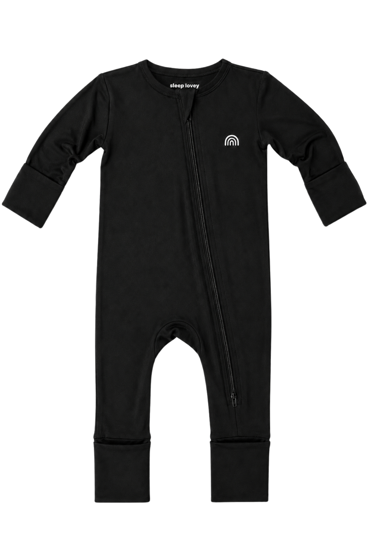 Bamboo Double-Zipper Footie Sleeper in Midnight Mist